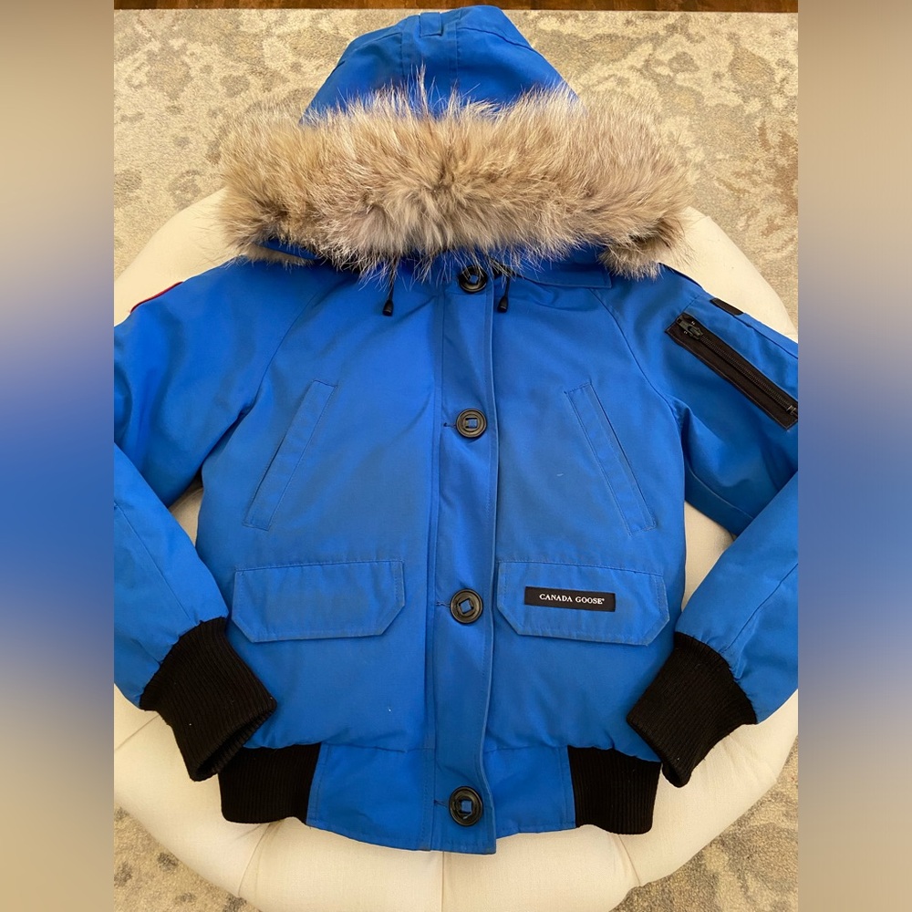 Canada Goose Polar Bear Blue Bomber Jacket sz XS